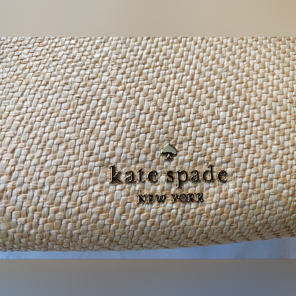 BNWT Kate Spade Crossbody Clutch Straw Bag - Picture 6 of 7